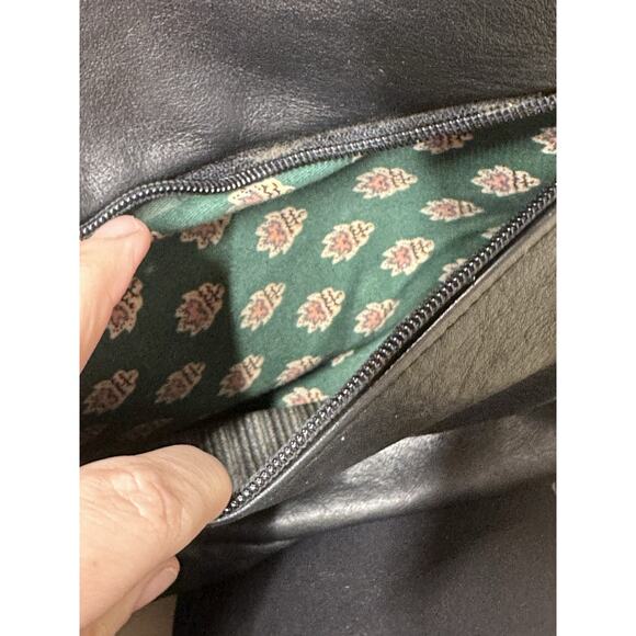 Sylvia Black Leather Vintage Healthy Sling Bag Back Bag Purse Hobo - Picture 3 of 16